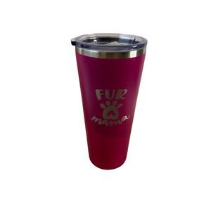 Fur mama 8" travel cup tumber lid new